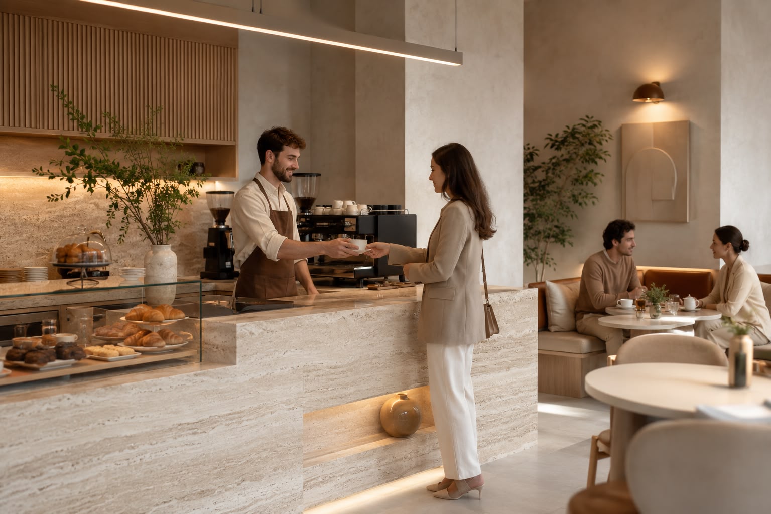 Ambient scenting in a café and bakery