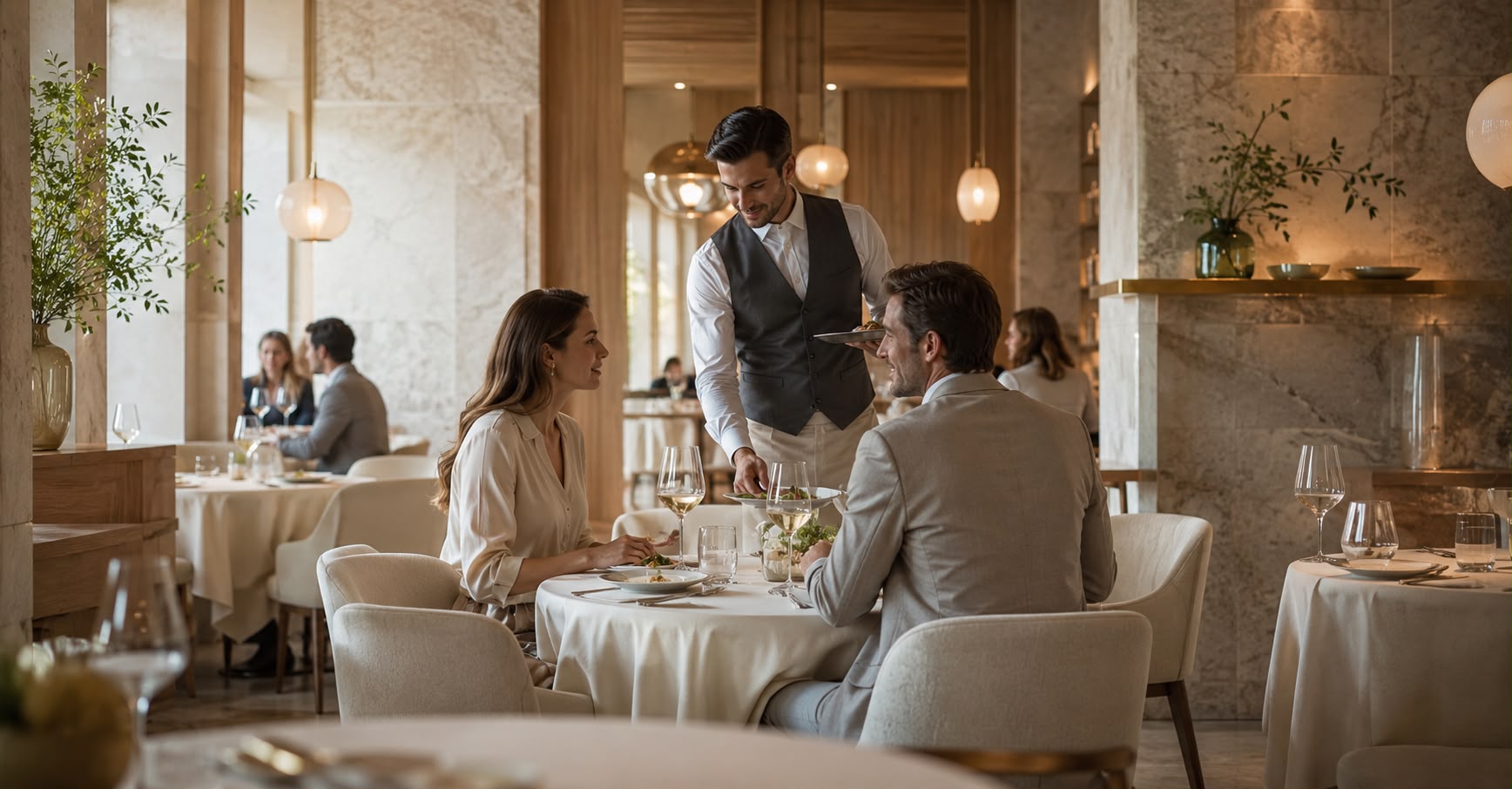 Ambient scenting in a fine dining restaurant